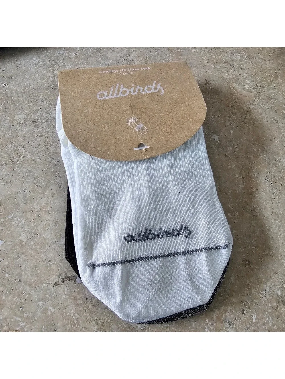 allbirds Anytime No Show Grip Socks 3-Pack Medium new